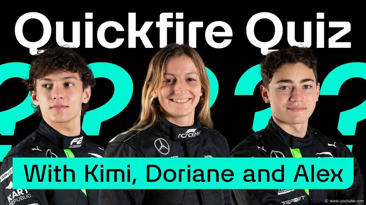 “My Racing Idol Is Ayrton Senna” | Quickfire Quiz With Kimi, Doriane & Alex! 🧠