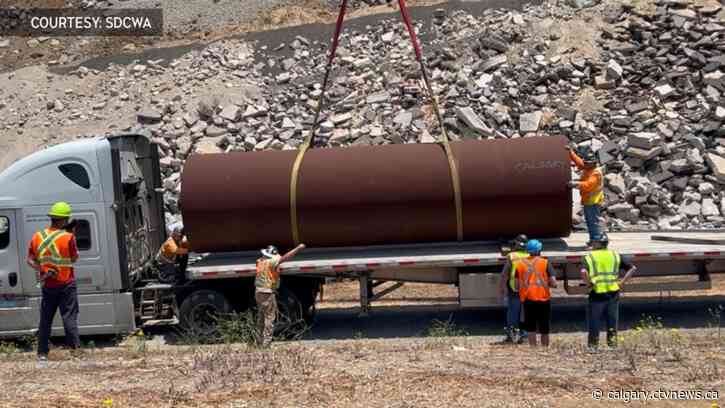 'Happy to help': Replacement pipes start journey from San Diego to Calgary