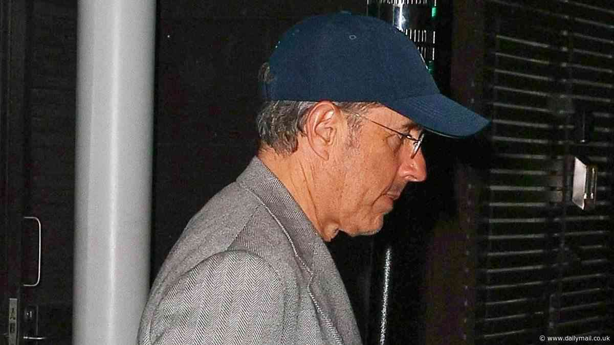 Downcast Jerry Seinfeld steps out for dinner in Sydney after the death of his close friend and co-star Hiram Kasten