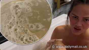 Chrissy Teigen fans left horrified by her 'dirty' bathwater after husband John Legend shares video of her naked in tub