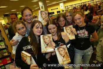 Katie Price met fans at Borders bookshop in July 2004