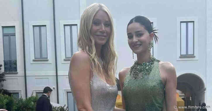 Ananya Panday poses with Gwyneth Paltrow at an event