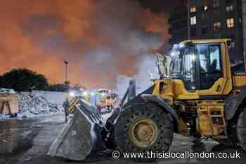 Osier Way, Leyton: 50 tonnes of rubbish catches fire
