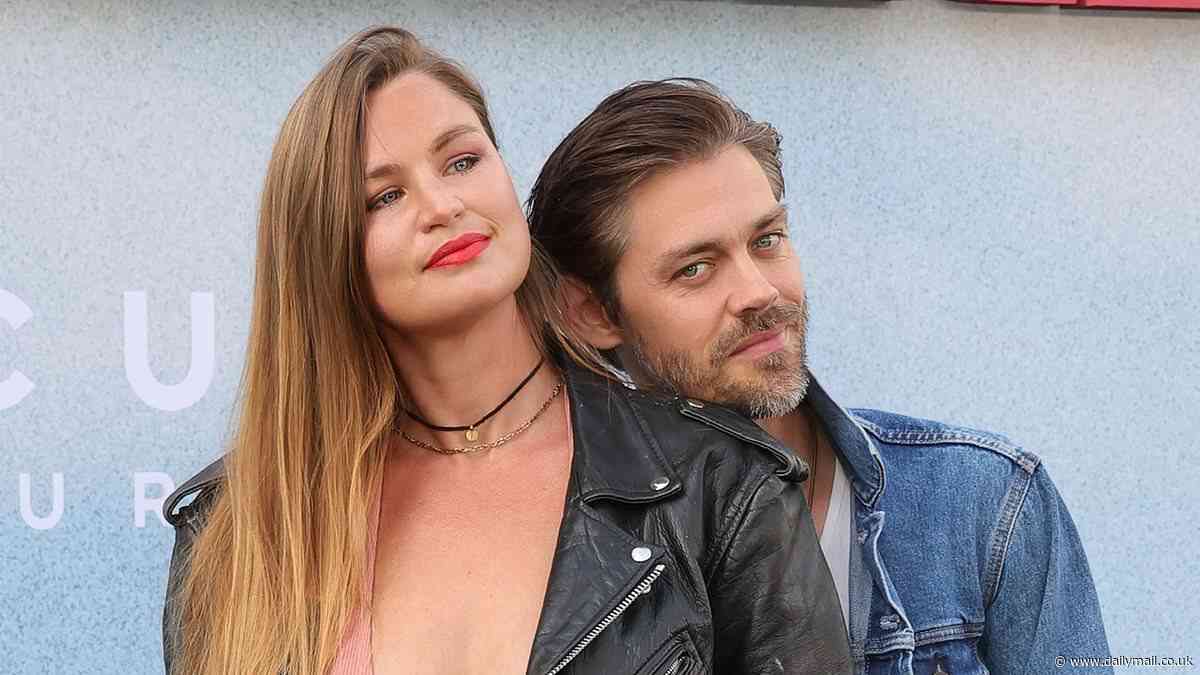 Jennifer Akerman and Tom Payne return to the red carpet as they attend the LA premiere of The Bikeriders after 'unexpectedly' welcoming twins