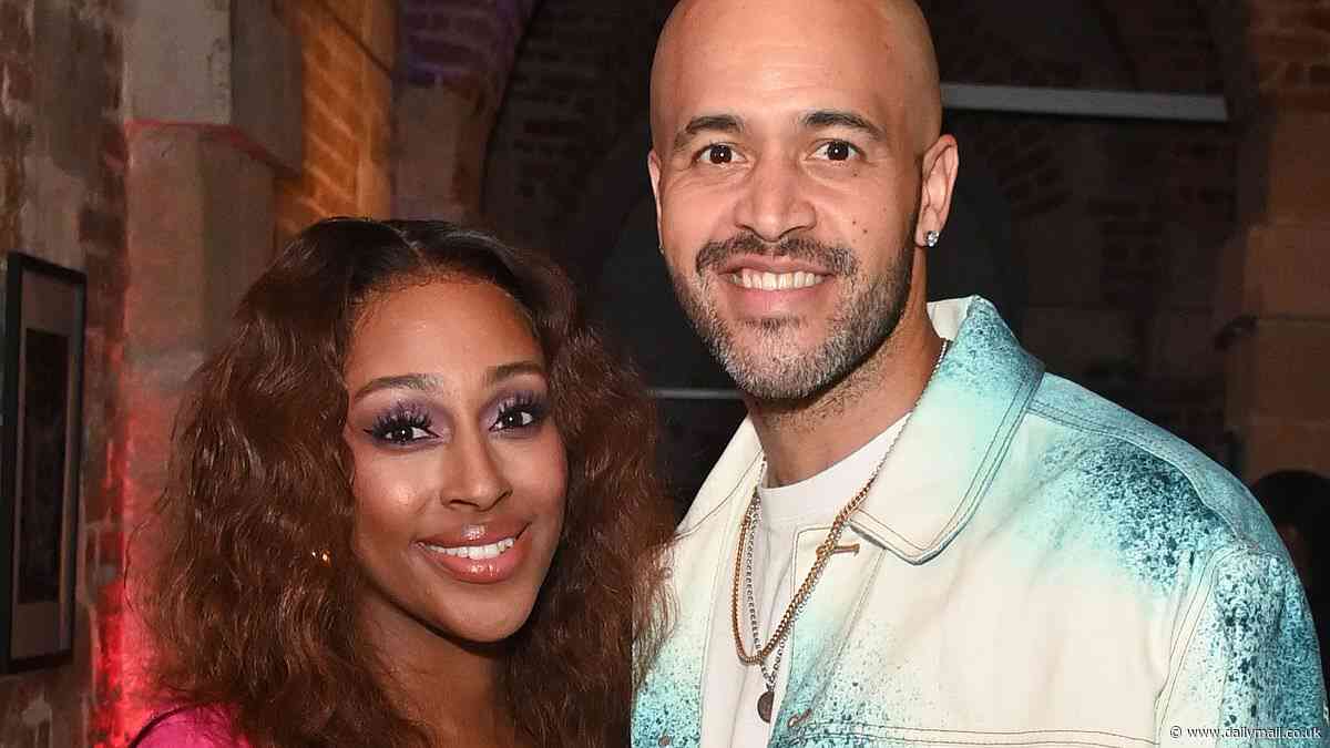 Alexandra Burke stuns in a pink bodycon dress as she celebrates Sister Act: The Musical's gala performance with her boyfriend Darren Randolph at afterparty