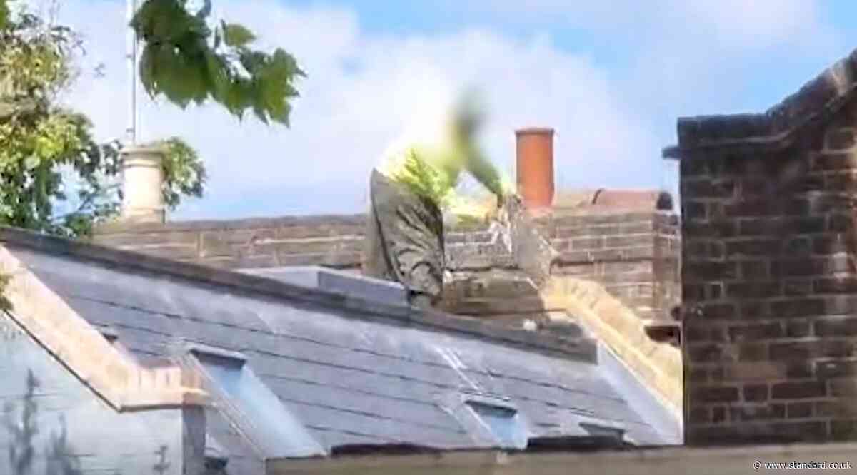 Man who 'threw objects onto train tracks' arrested after 24 hours on Kensington rooftop