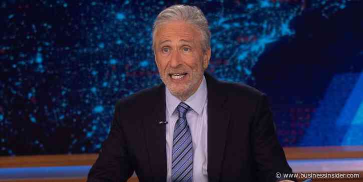 Jon Stewart says the POTUS race is boiling down to Biden and Trump accusing the other of 'having soup where there should be brain'