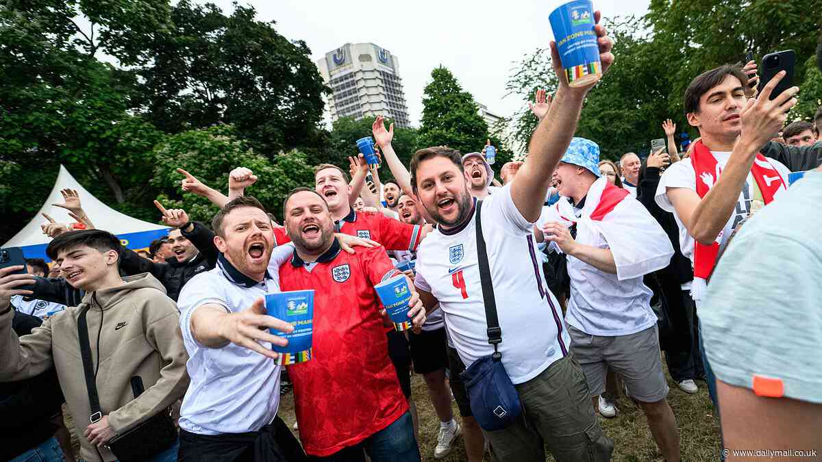 Back on the beers! England fans set to be served full-strength German lager - and can drink in the stands - at the Euros after only shandy was available for Serbia game over hooligan fears
