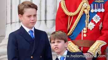 Prince George has a big brother moment with Prince Louis on Palace balcony - watch