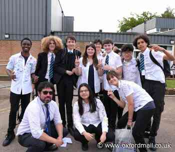 The Cooper School's Year 11 students celebrate final day