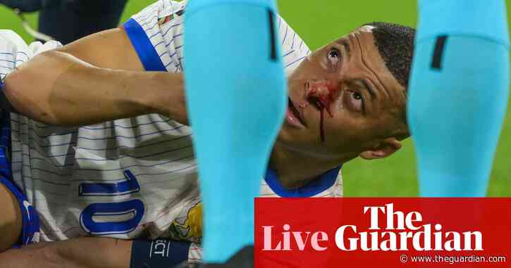 Euro 2024: Kylian Mbappé may miss rest of group games after breaking nose – live