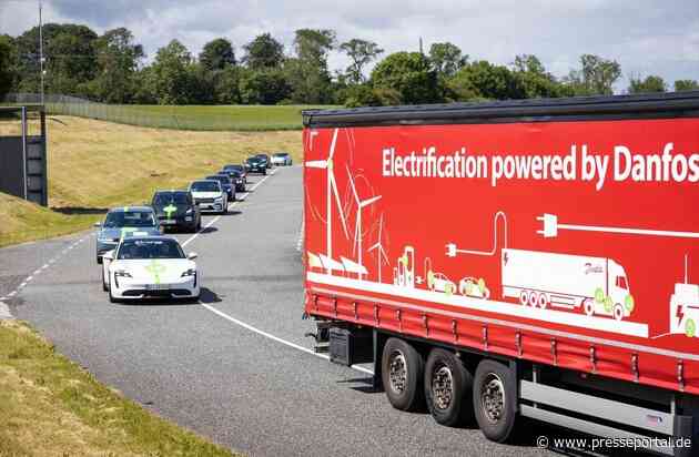 Spektakulärer Elektro-Roadtrip: Danfoss demonstriert Elektrifizierung im Schwerlastverkehr mit 20-Tonnen-Elektro-Lkw auf 1300 km langer Fahrt nach Le Mans
