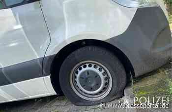 POL-PPWP: Reifen an Firmenfahrzeug zerstochen