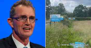 Tory minister hits out after dozens of Conservative signs are 'torn down and stolen'