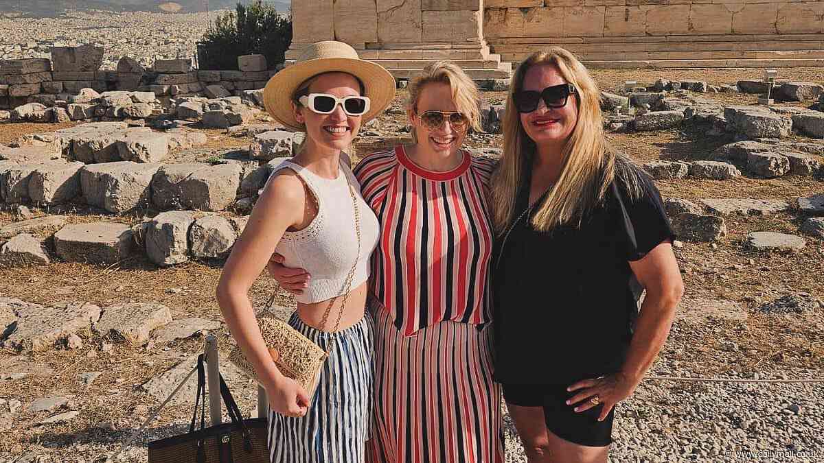 Rebel Wilson visits the Acropolis in Athens during European vacation as she prepares to meet fiancée Ramona Agruma's parents