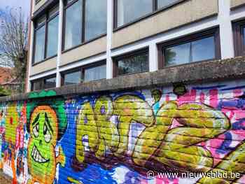 Leerlingen kunstacademie maken van ’t Kouterke een graffitistraatje