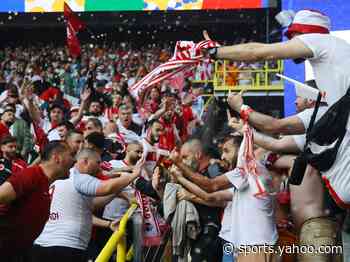 Turkey vs Georgia LIVE: Euro 2024 match marred by fan violence as heavy rain breaches stadium roof