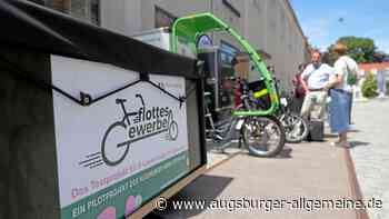 Lastenrad statt Lieferwagen: Augsburger Unternehmen fahren Probe