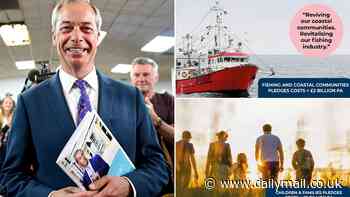 Reform UK's general election manifesto promotes the party's policies with 'pictures of a German fishing vessel and a Slovenian family'