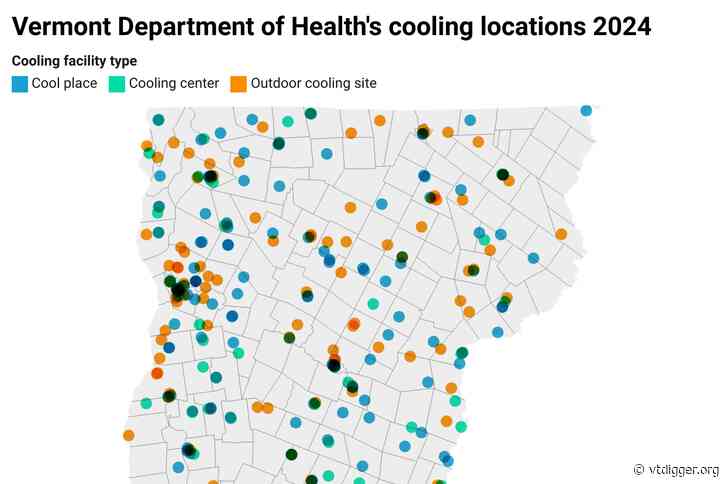 Use this map to find the cooling centers near you during Vermont’s heat wave