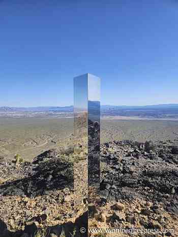 Gleaming monolith pops up in Nevada desert, the latest in a series of quickly vanishing structures