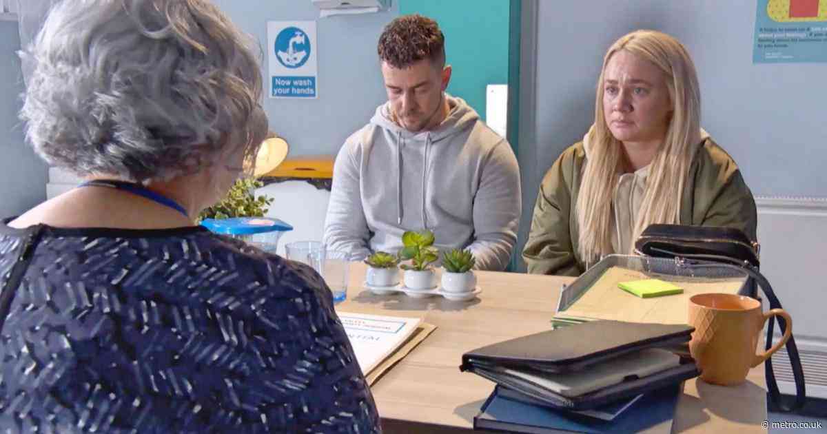 Leela and Joel Dexter devastated by results of baby Noah’s post-mortem in Hollyoaks