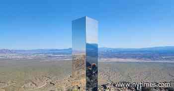 A Mysterious Monolith Appears Near Las Vegas. Why? It’s Anyone’s Guess.