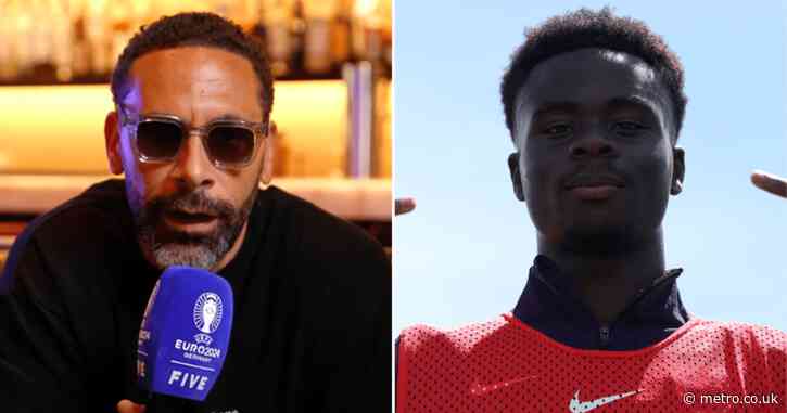 Rio Ferdinand suggests new position for Bukayo Saka if England star is ruled out of Denmark clash at Euro 2024