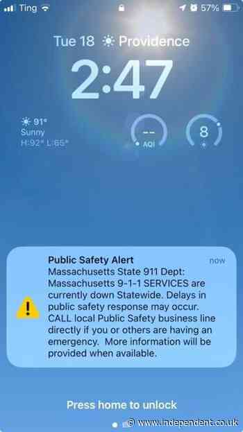 Massachusetts suffers statewide outage of its 911 services