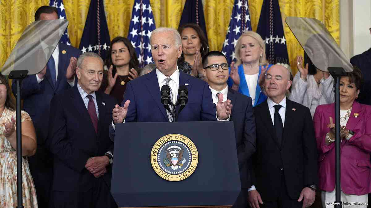 Biden rips Trump as he announces he will shield half a MILLION illegal immigrants from deportation