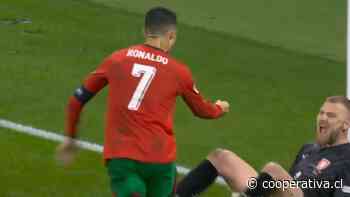 [VIDEO] Cristiano le gritó en la cara al arquero de República Checa el agónico gol de Portugal