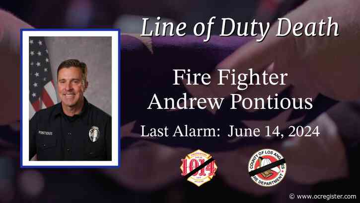 Procession to cemetery for LACo firefighter Andrew Pontious, killed in explosion, set for Wednesday a.m.