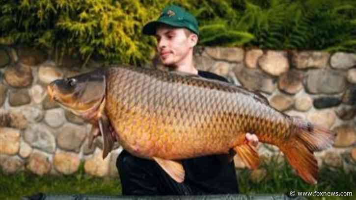 Angler reels in 45-pound carp, breaking record