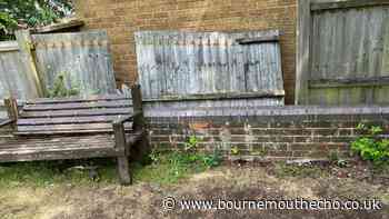 East Howe cemetery benches smashed up and thrown in bushes