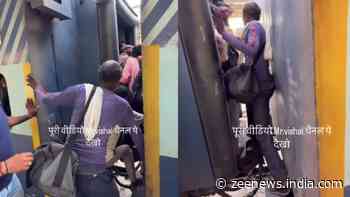 Video Of Passengers Jostling To Enter Overcrowded Train Goes Viral