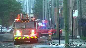 Chicago firefighters return to scene of massive West Town blaze that left 2 injured