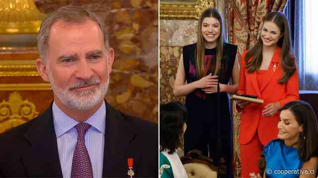 Leonor y Sofía emocionan a Felipe VI en décimo aniversario de su proclamación