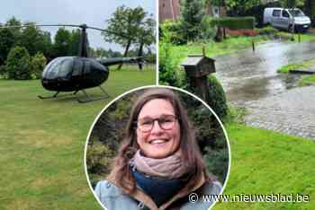 Helikopter maakt noodlanding in tuin van schepen tijdens wolkbreuk: “Piloten waren in een waterval terechtgekomen”