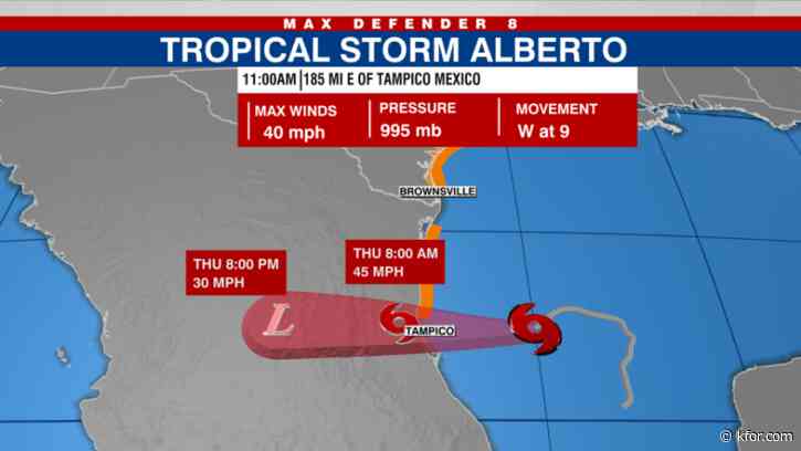 First tropical storm of the season, Alberto, forms in the Gulf of Mexico