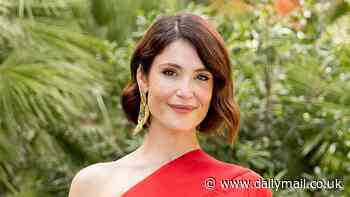 Gemma Arterton cuts a glamorous figure in red off the shoulder dress as she attends photocall for the Filming Italy festival