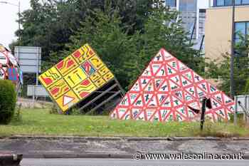 People are living inside a sculpture on Cardiff's famous Magic Roundabout