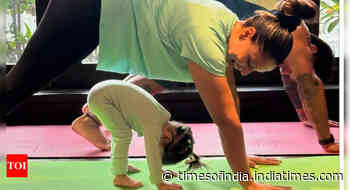 Bipasha Basu's family yoga steals the spotlight