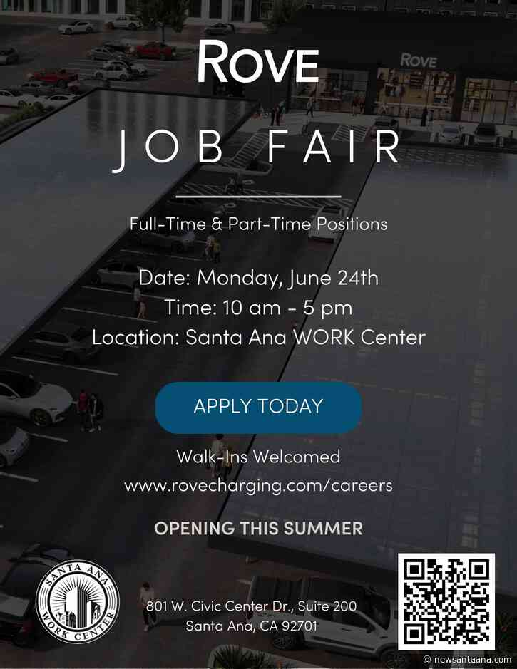 Santa Ana job fair for positions at Rove set for June 24 - New Santa ...