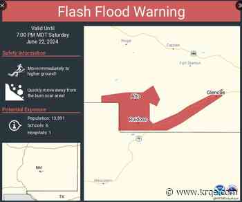 Flash Flood Warning Issued For South Fork Fire Burn Scar - Albuquerque ...