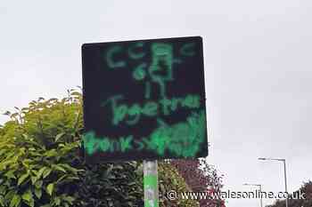 The two 20mph road signs that keep getting defaced by a mystery vandal