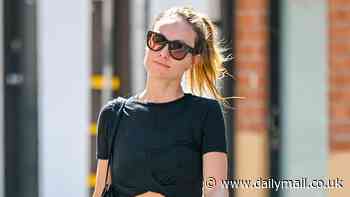 Olivia Wilde, 40, flashes her toned tummy while in a crop top after a sweaty gym session in Los Angeles