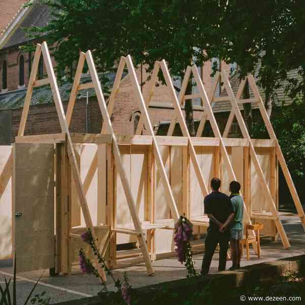 London School of Architecture creates A-frame pavilion as a "platform for local outreach"