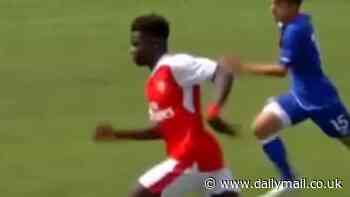 Footage emerges of Bukayo Saka shining at left back for Arsenal at youth level after Ian Wright claimed he could play in DEFENCE for England to free up Cole Palmer