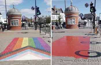 Police probe after red paint used to deface Pride flags in Newham