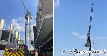 Firefighters battle crane fire in Southampton city centre